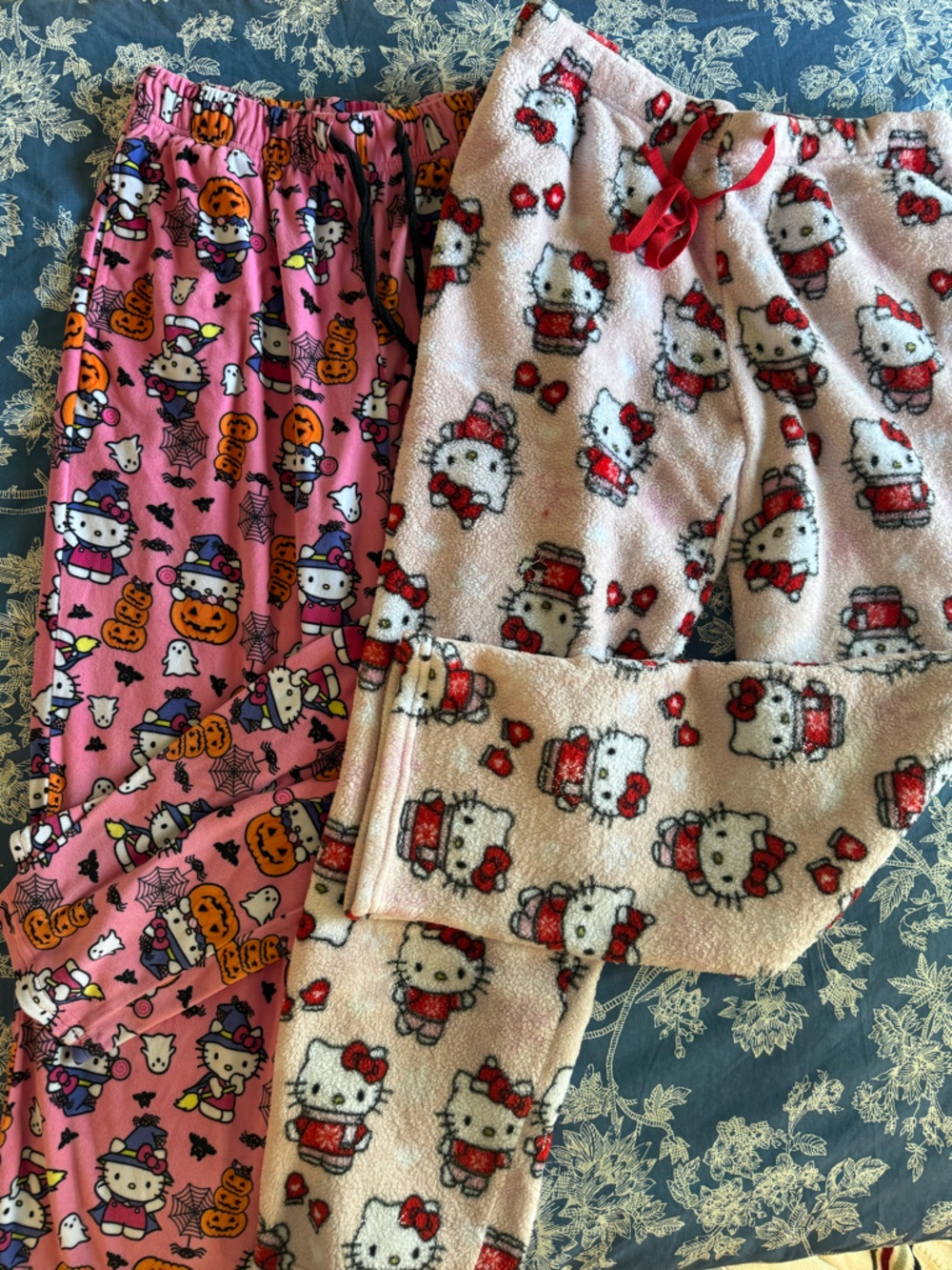 Hello Kitty Halloween and Christmas Pajama Pants Small and Medium